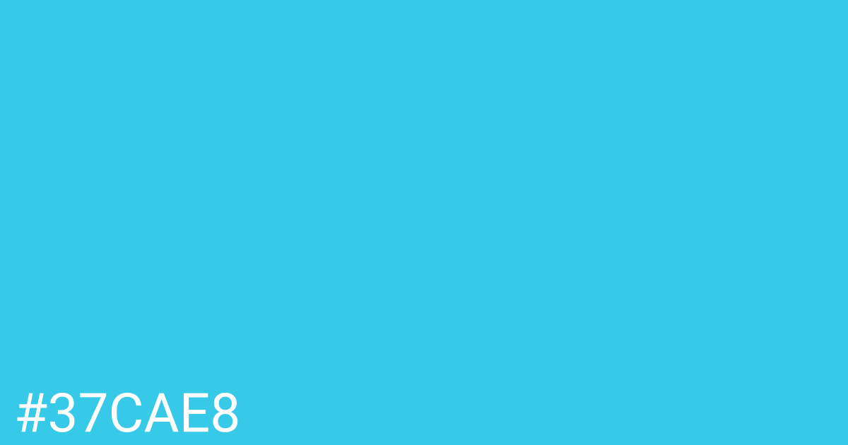 Hex color #37cae8 graphic