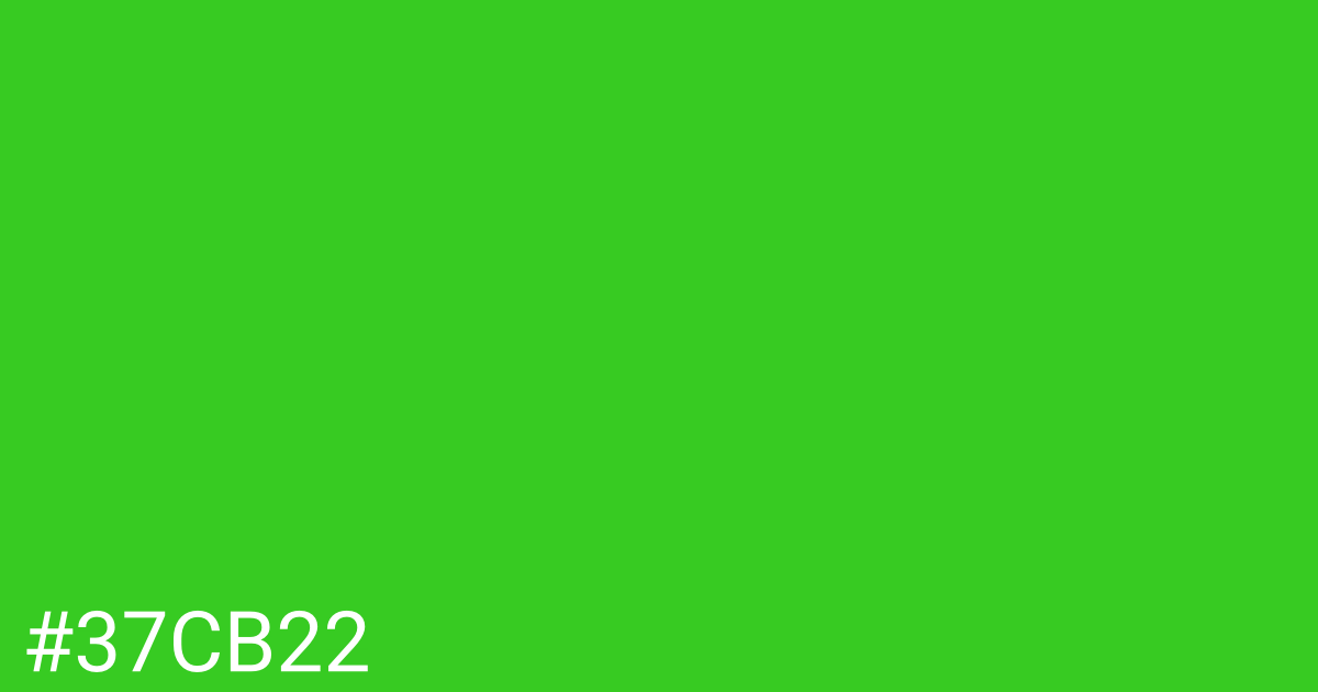 Hex color #37cb22 graphic