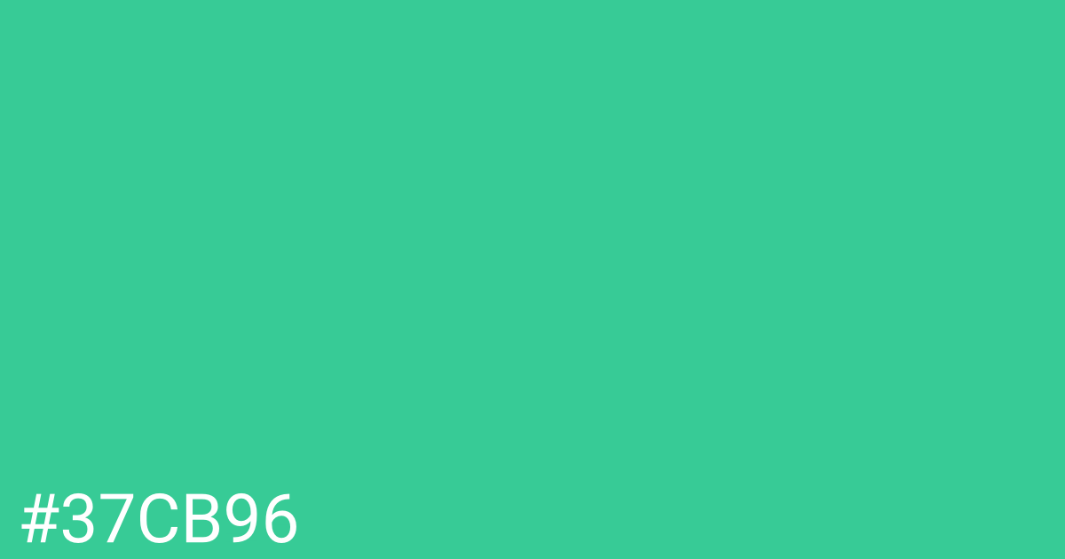 Hex color #37cb96 graphic