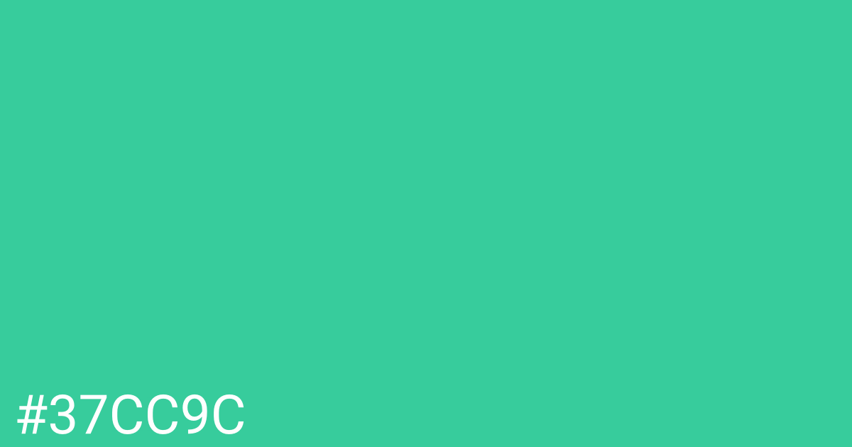 Hex color #37cc9c graphic