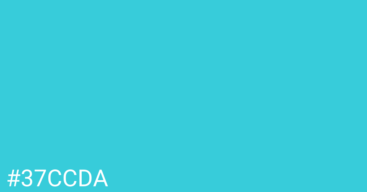 Hex color #37ccda graphic