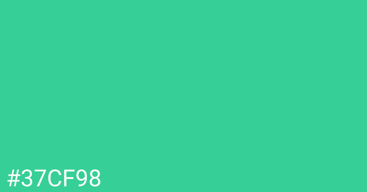 Hex color #37cf98 graphic