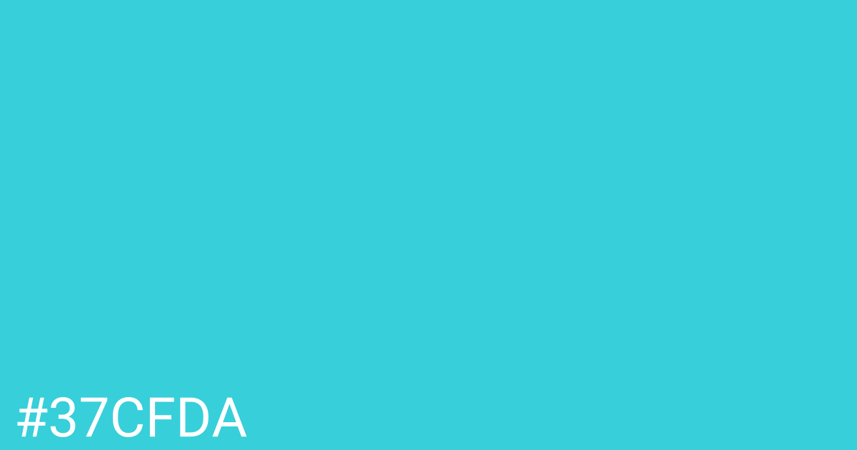 Hex color #37cfda graphic