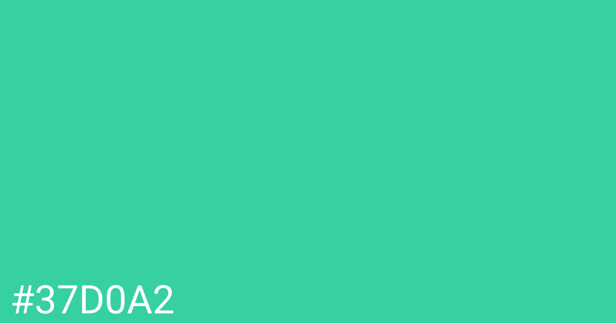 Hex color #37d0a2 graphic