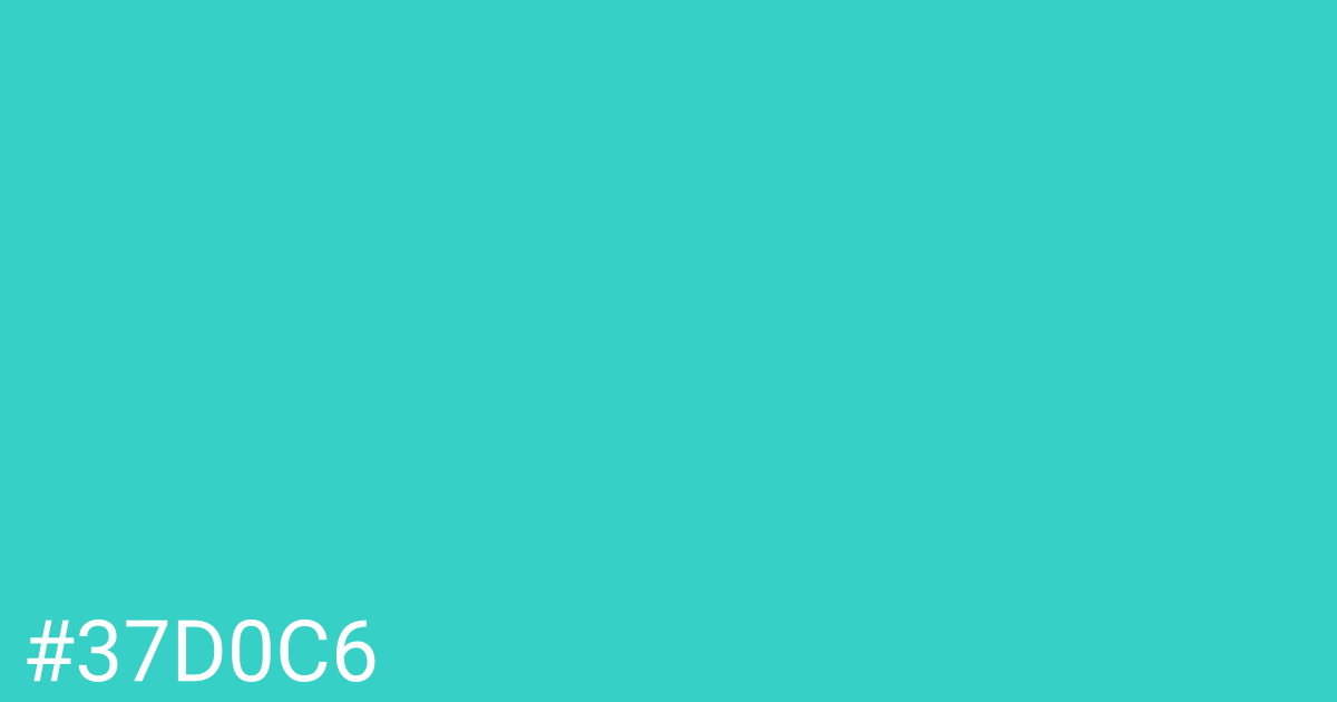 Hex color #37d0c6 graphic