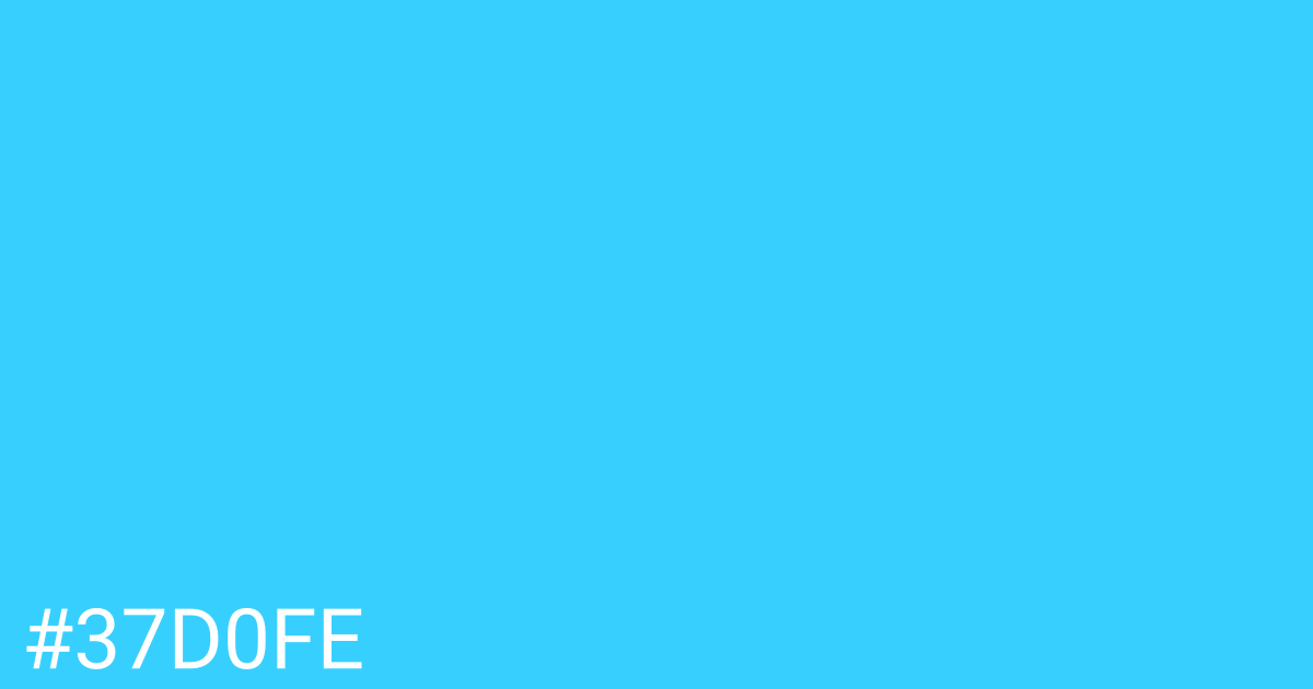 Hex color #37d0fe graphic