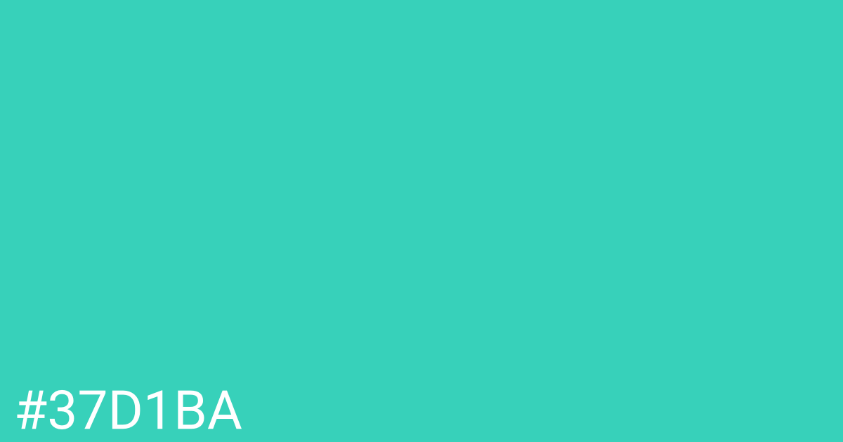 Hex color #37d1ba graphic