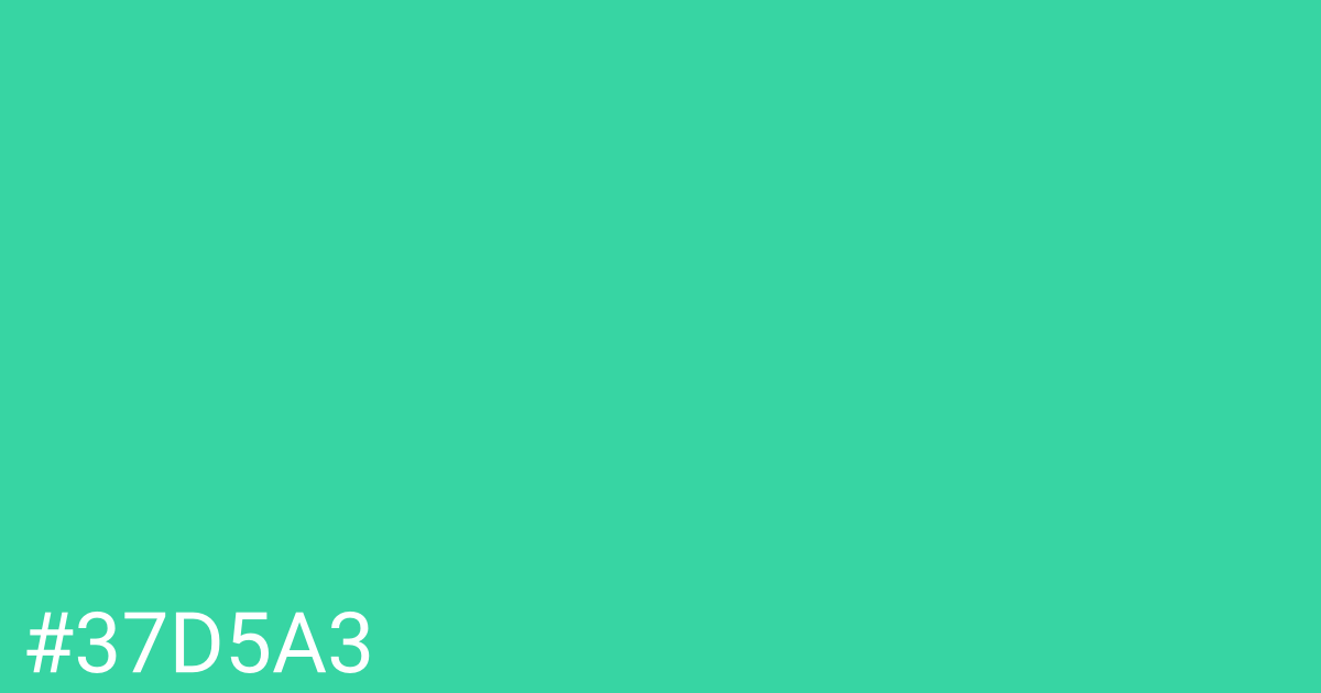 Hex color #37d5a3 graphic