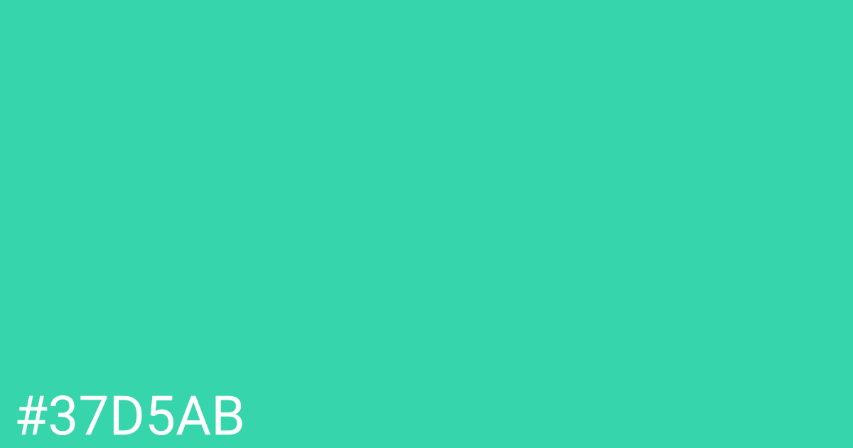 Hex color #37d5ab graphic