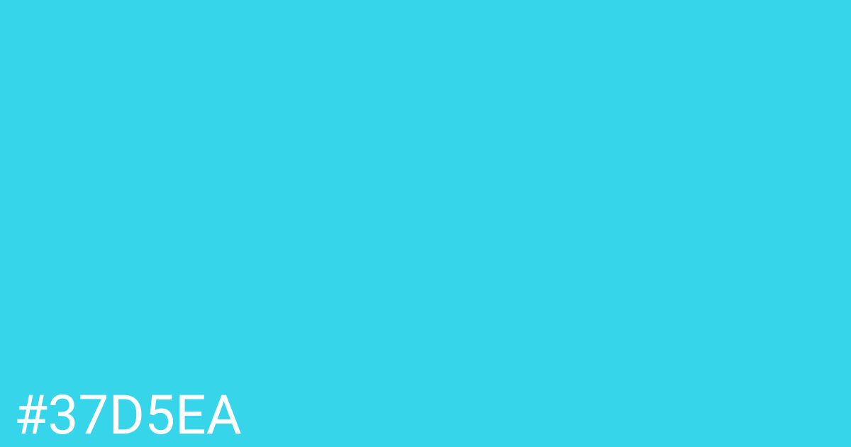 Hex color #37d5ea graphic