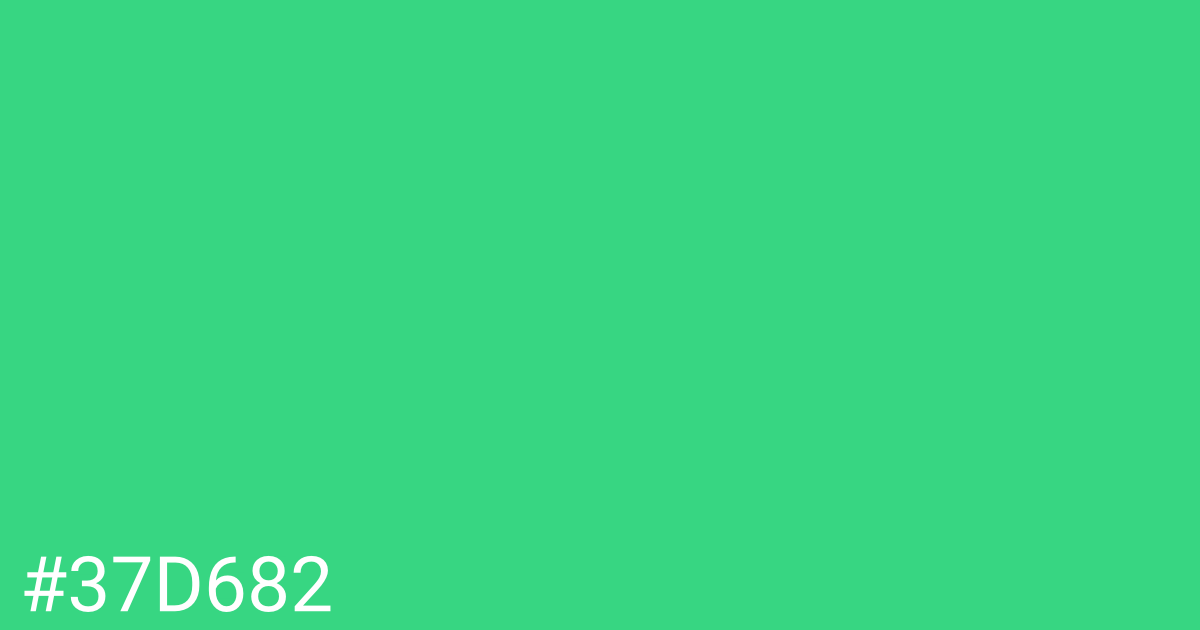 Hex color #37d682 graphic
