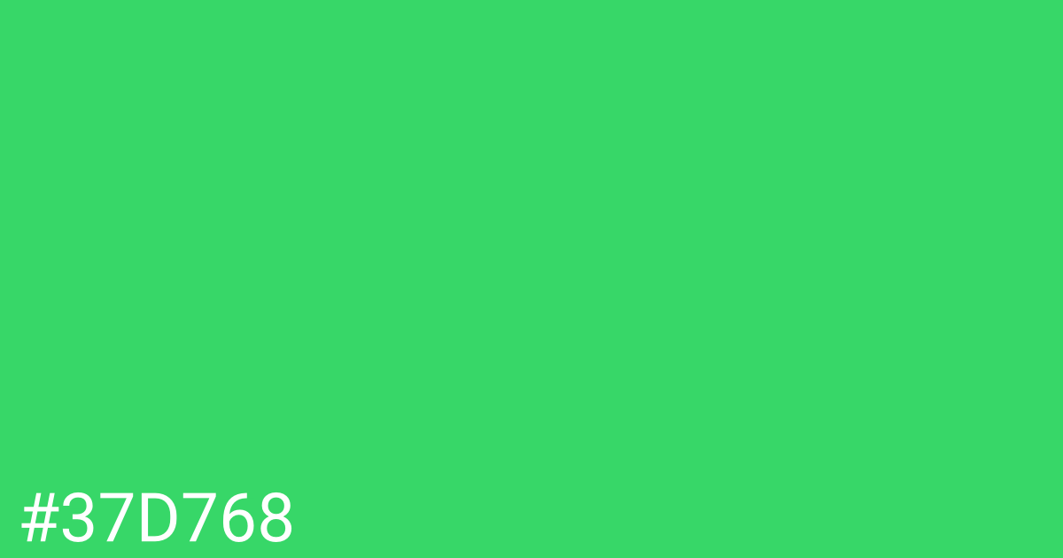 Hex color #37d768 graphic