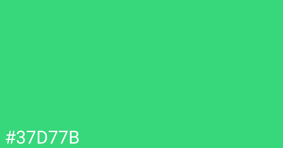 Hex color #37d77b graphic