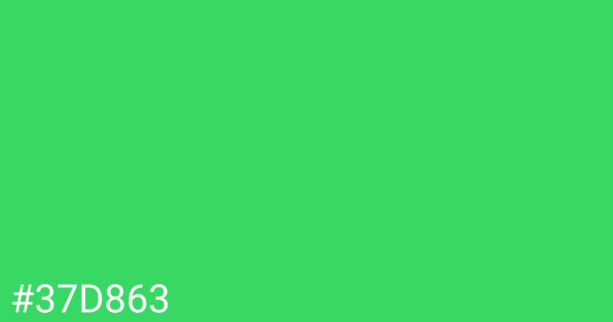Hex color #37d863 graphic