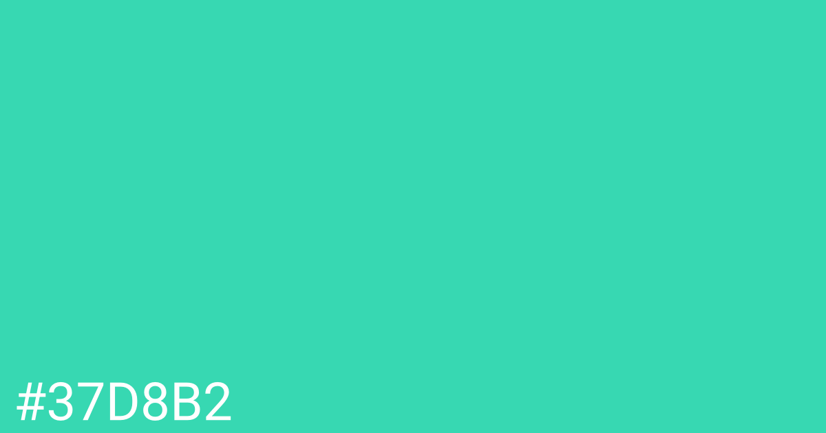 Hex color #37d8b2 graphic