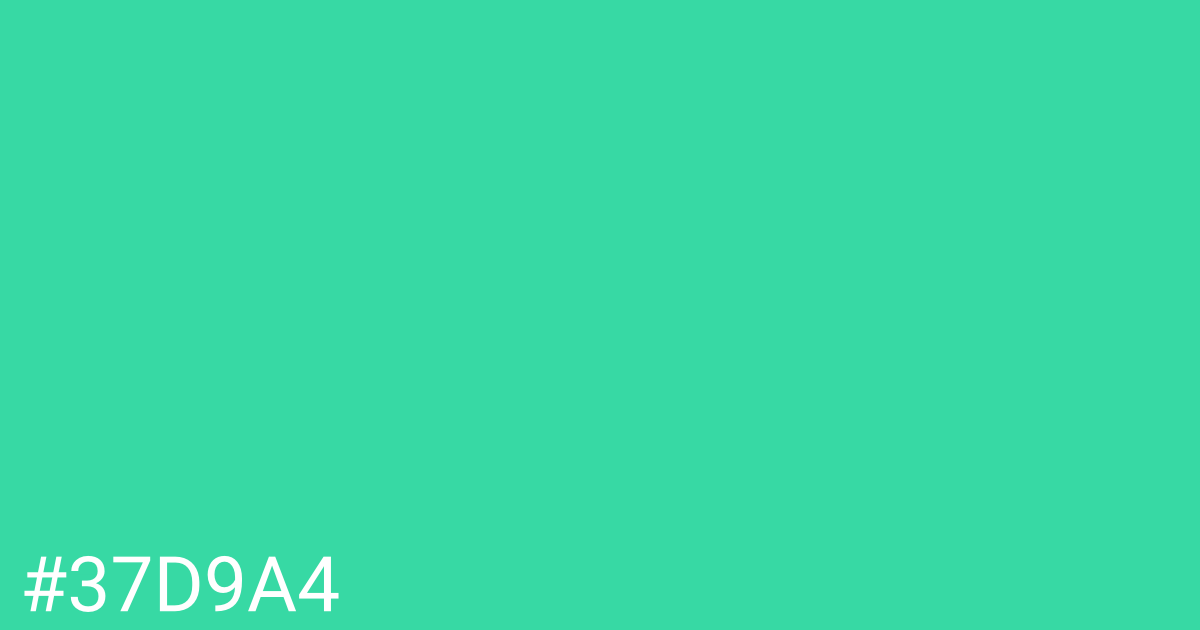 Hex color #37d9a4 graphic