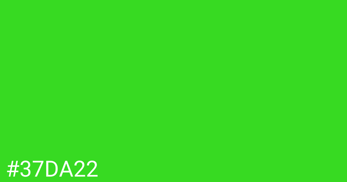 Hex color #37da22 graphic