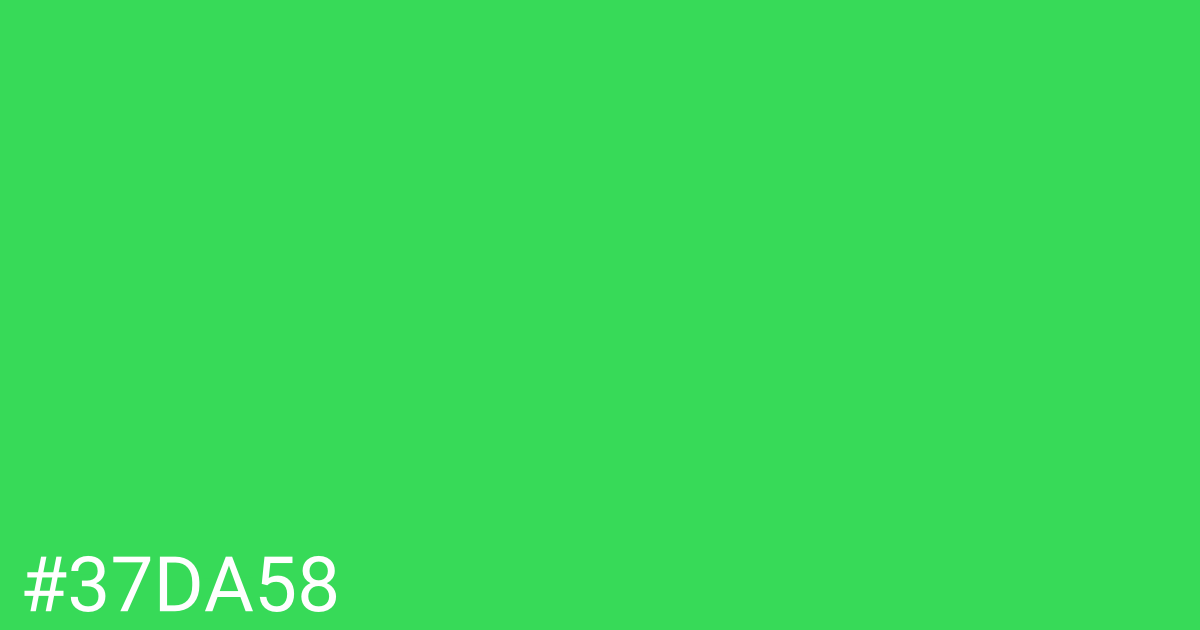 Hex color #37da58 graphic
