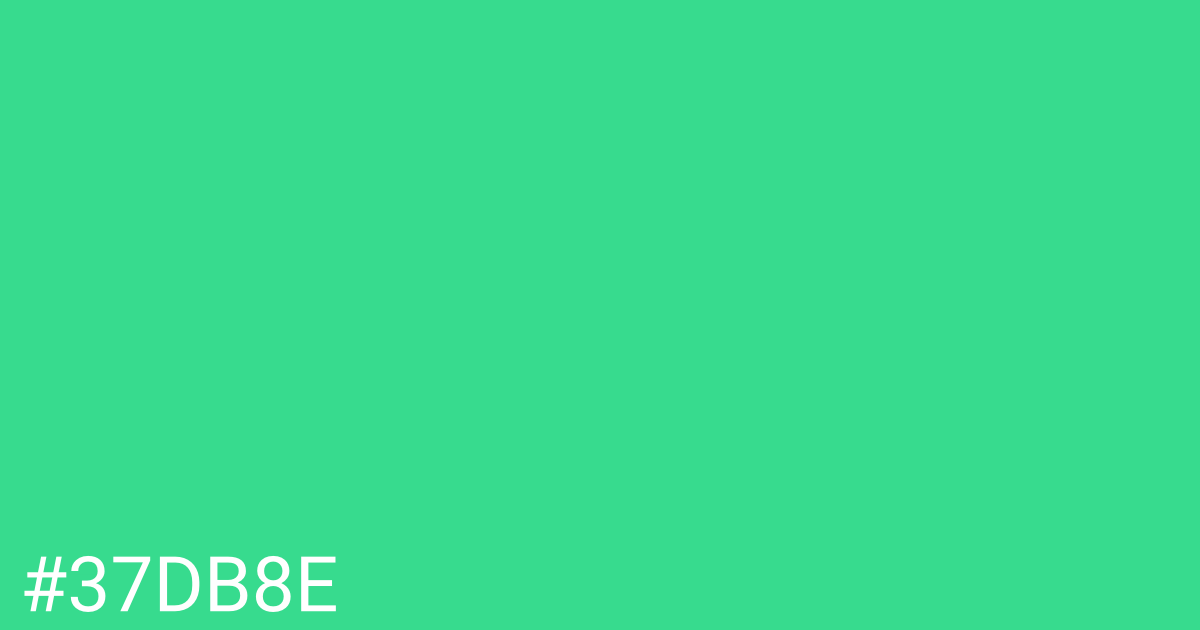 Hex color #37db8e graphic