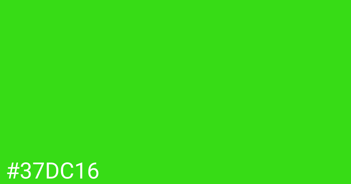 Hex color #37dc16 graphic