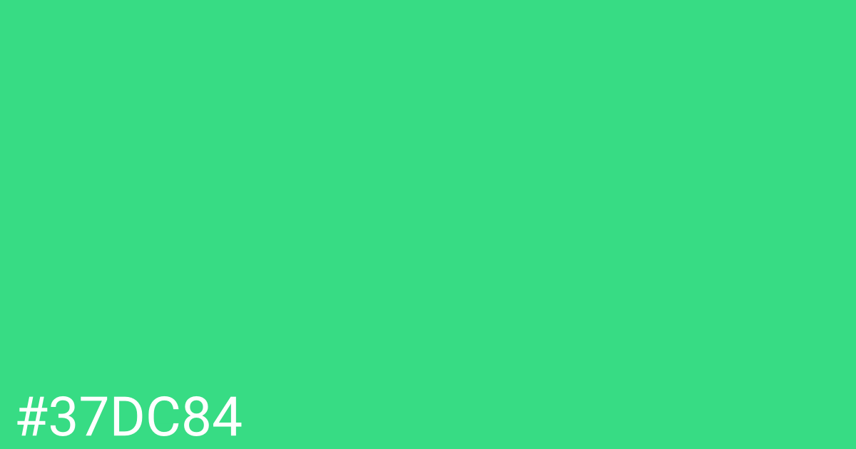 Hex color #37dc84 graphic