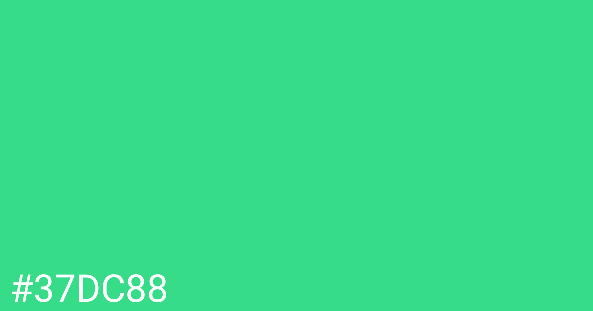 Hex color #37dc88 graphic