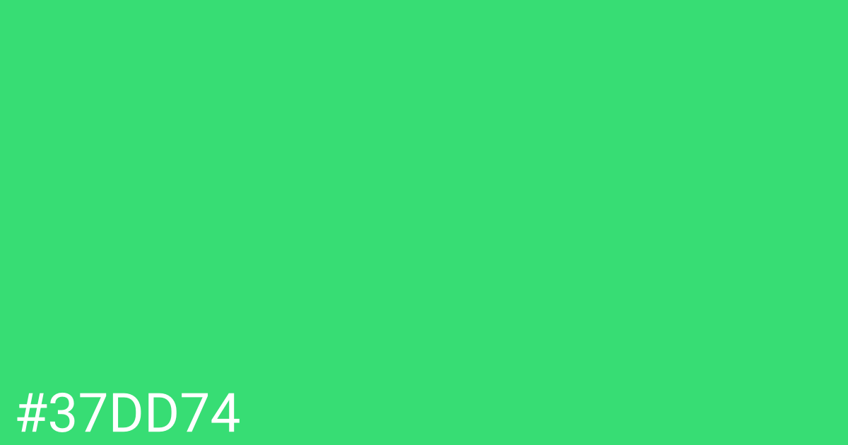 Hex color #37dd74 graphic