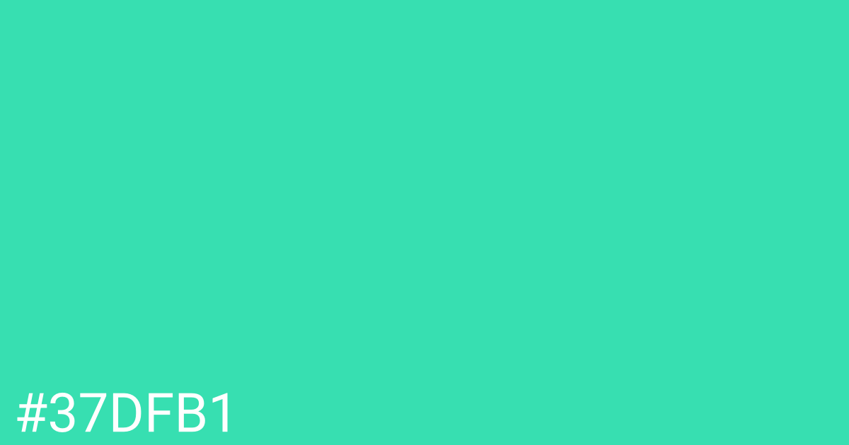 Hex color #37dfb1 graphic
