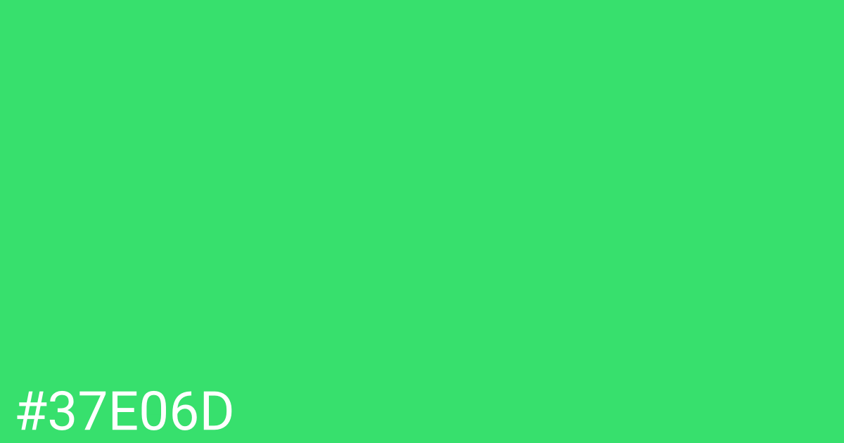 Hex color #37e06d graphic