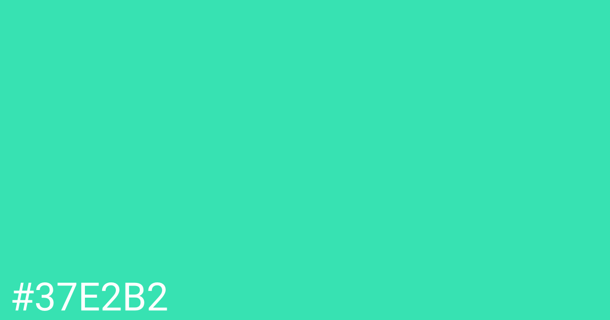 Hex color #37e2b2 graphic