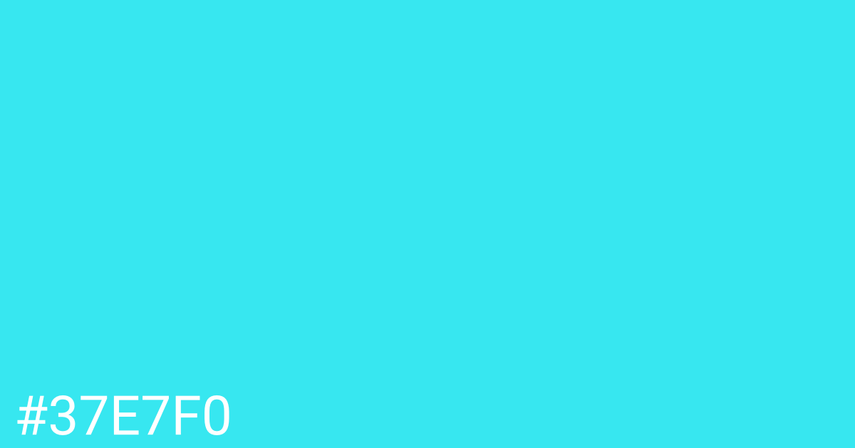 Hex color #37e7f0 graphic