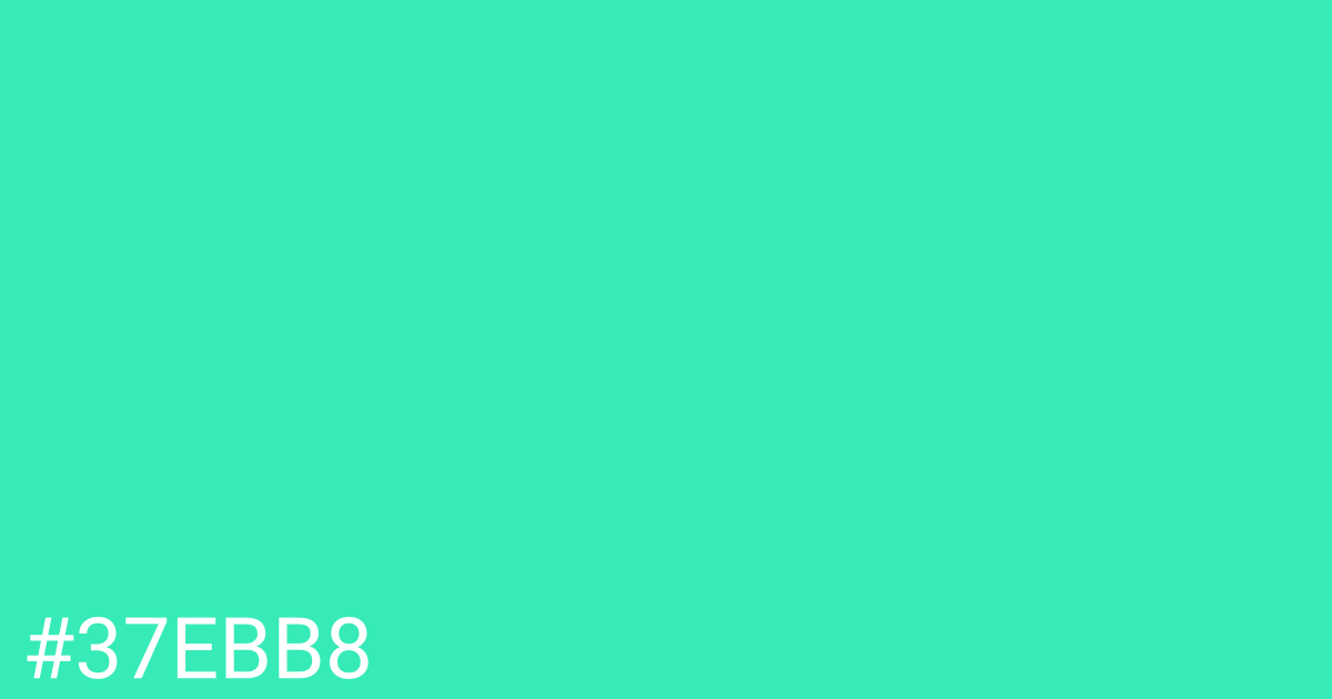 Hex color #37ebb8 graphic