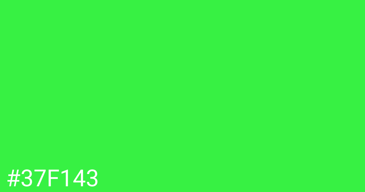 Hex color #37f143 graphic