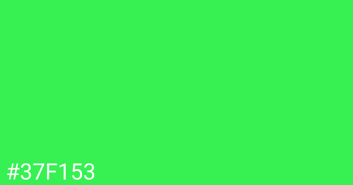 Hex color #37f153 graphic