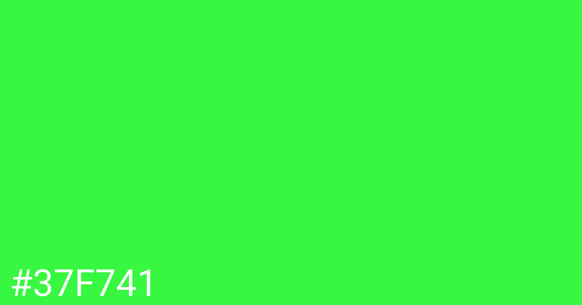 Hex color #37f741 graphic