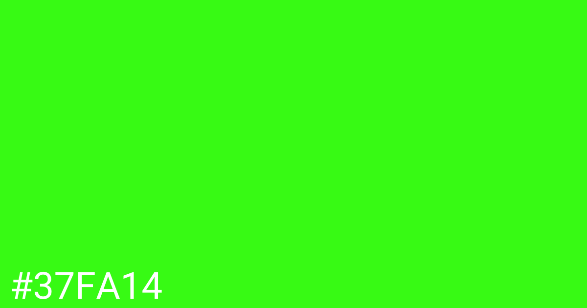 Hex color #37fa14 graphic