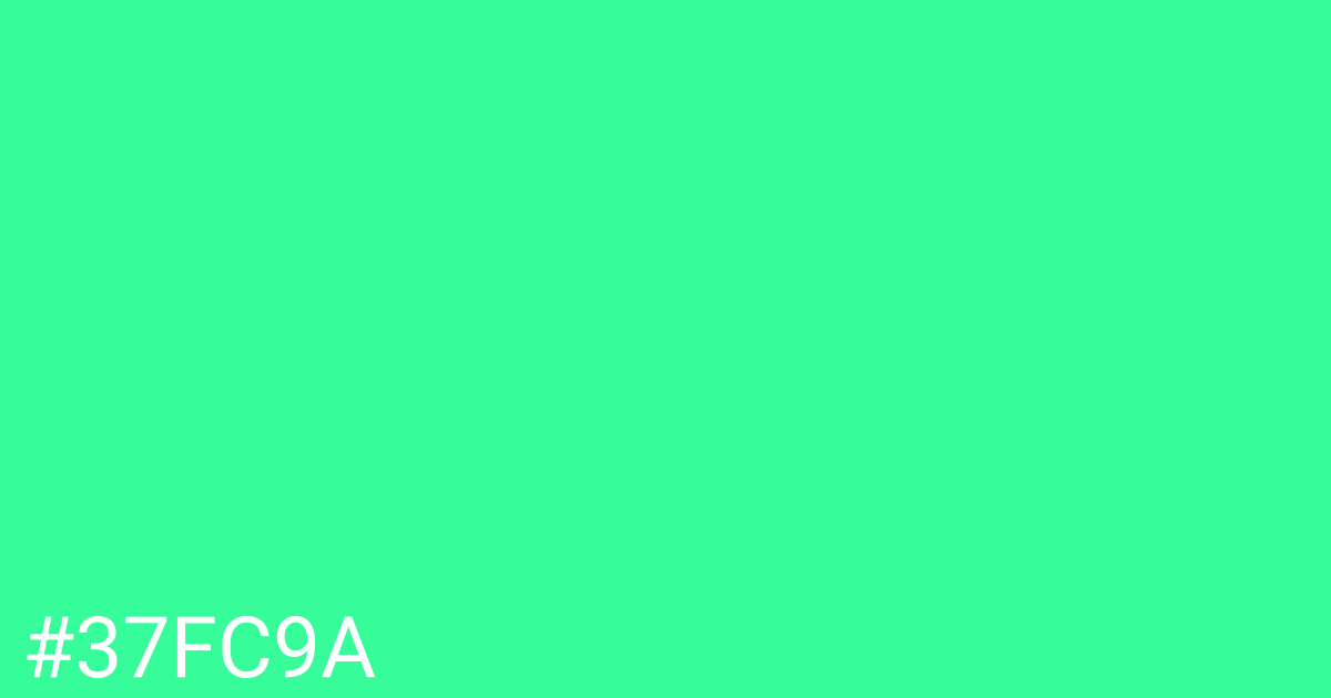 Hex color #37fc9a graphic