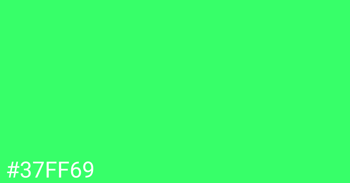 Hex color #37ff69 graphic