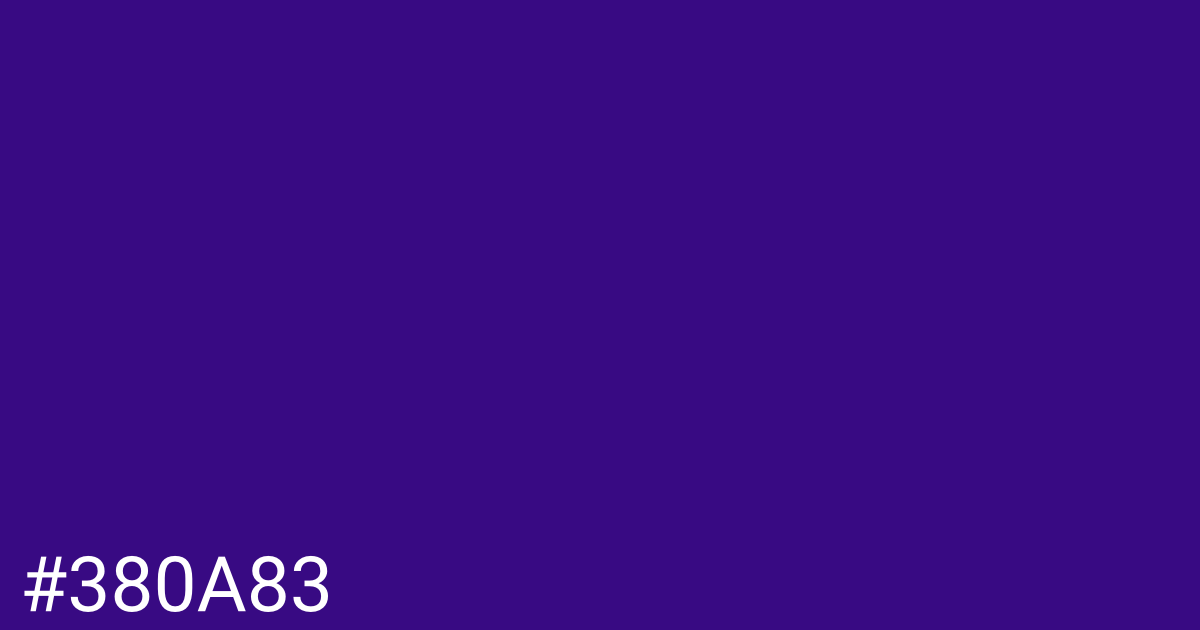 Hex color #380a83 graphic
