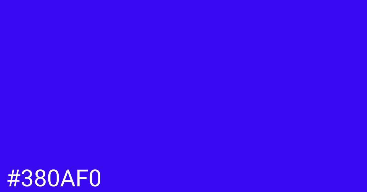 Hex color #380af0 graphic