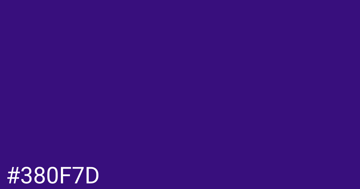 Hex color #380f7d graphic