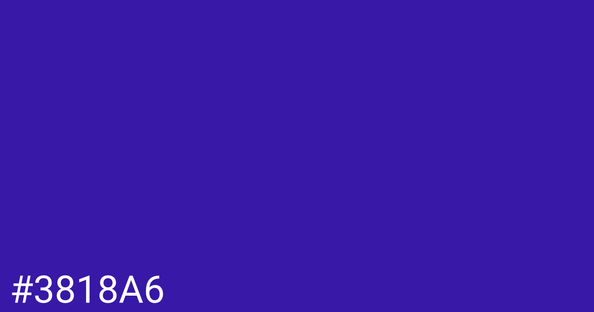 Hex color #3818a6 graphic