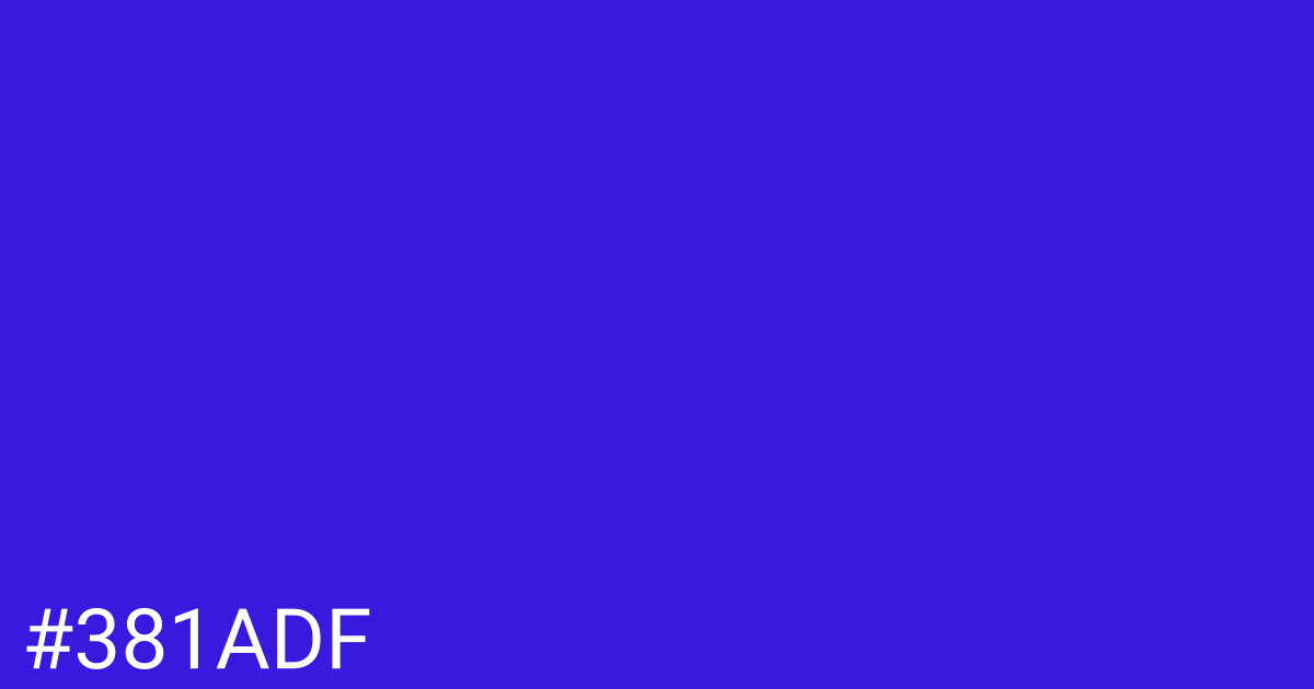 Hex color #381adf graphic