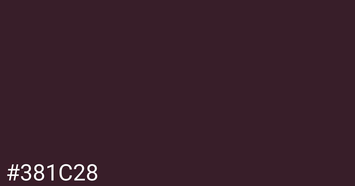 Hex color #381c28 graphic