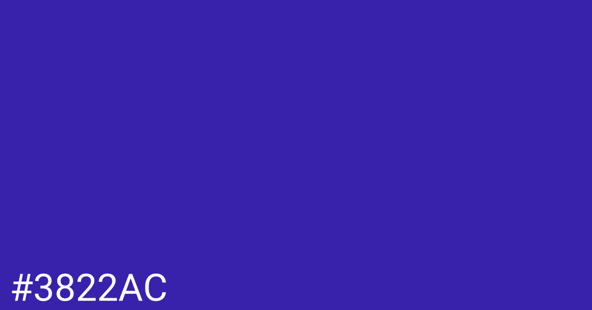 Hex color #3822ac graphic