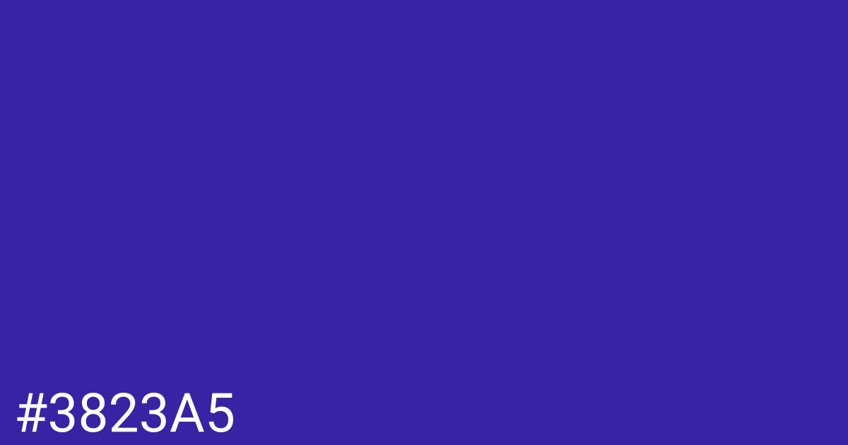 Hex color #3823a5 graphic