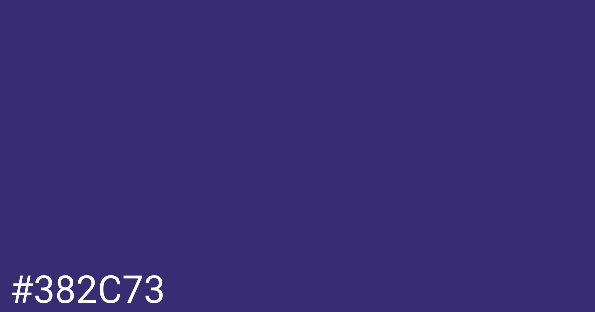 Hex color #382c73 graphic