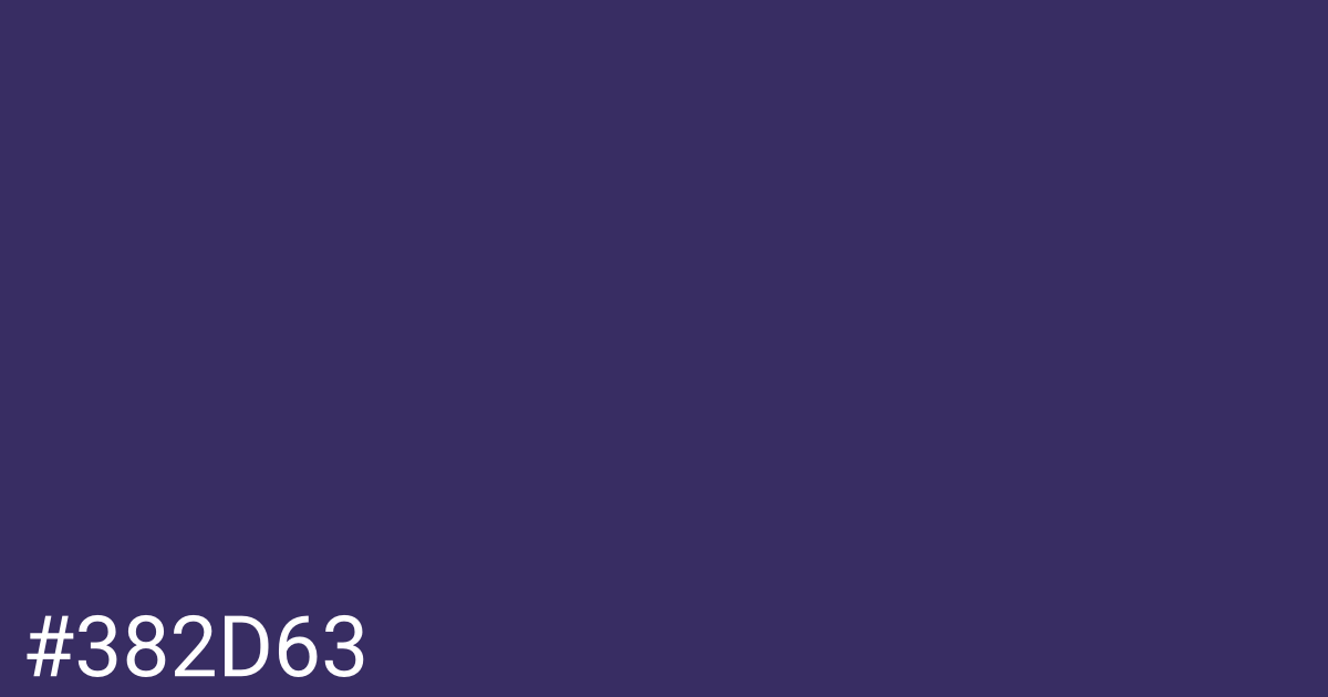 Hex color #382d63 graphic