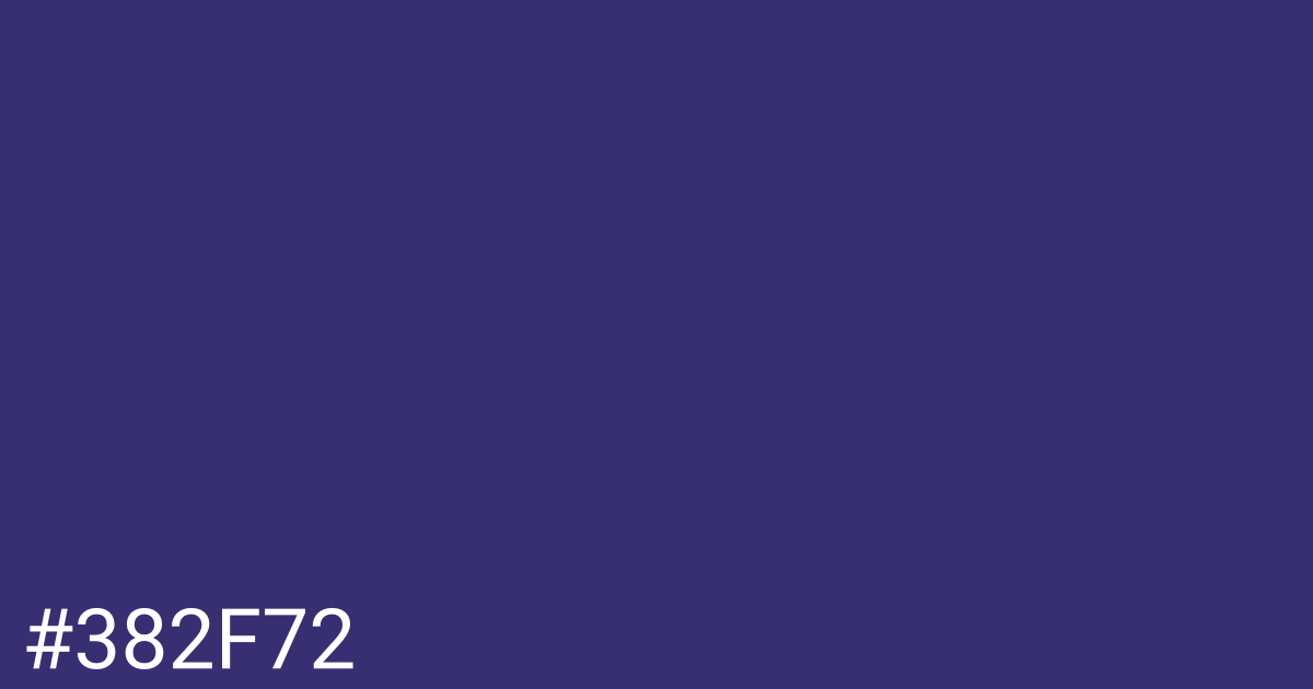 Hex color #382f72 graphic