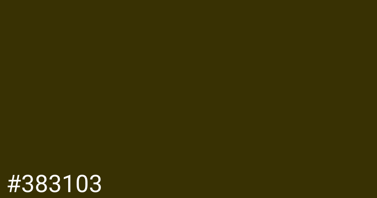 Hex color #383103 graphic